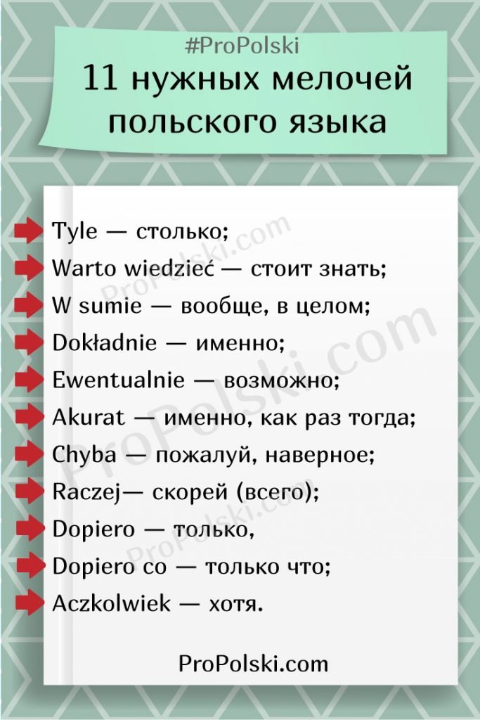 11 новых полезных мелочей польского языка